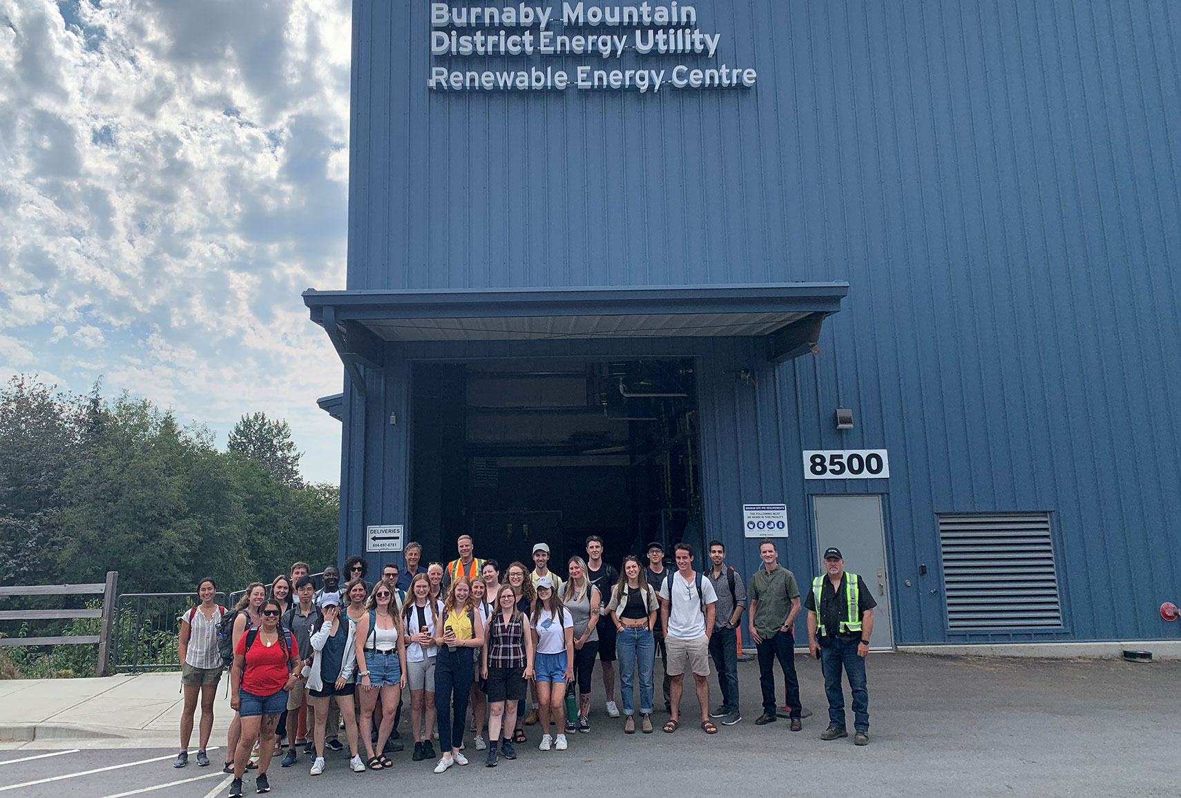 A large group of Corix employees touring the BMDEU facility